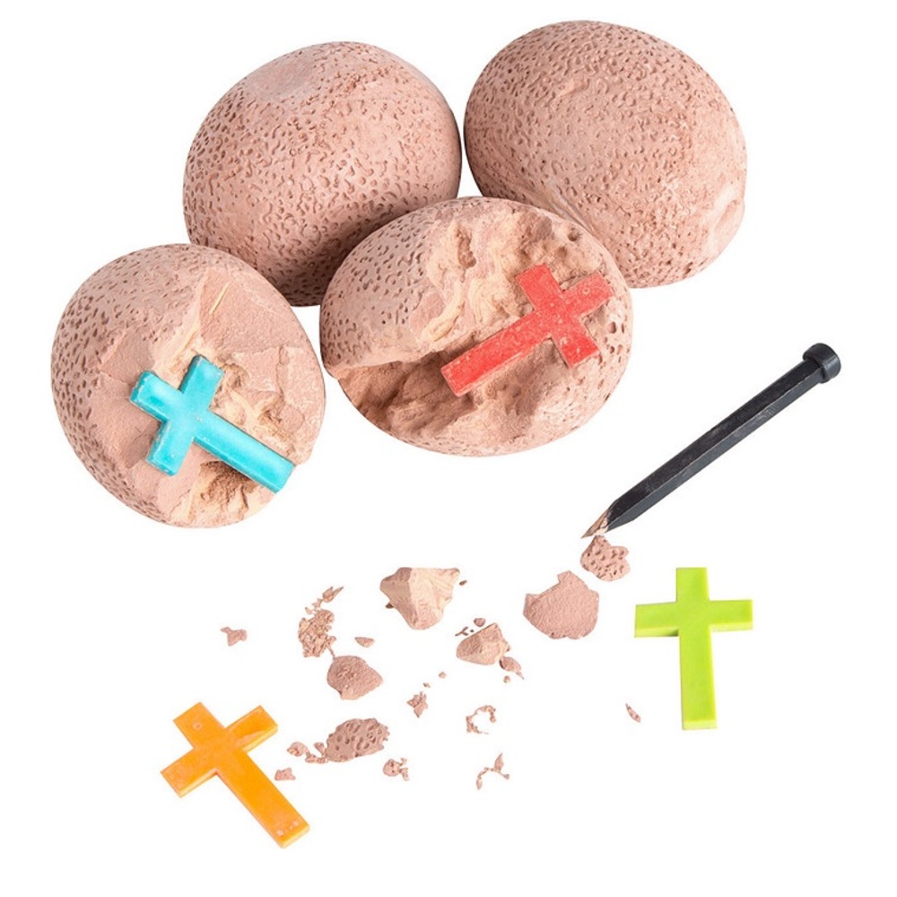 NEW VBS Meteorite Rocks with Cross Inside - 12 Pc.